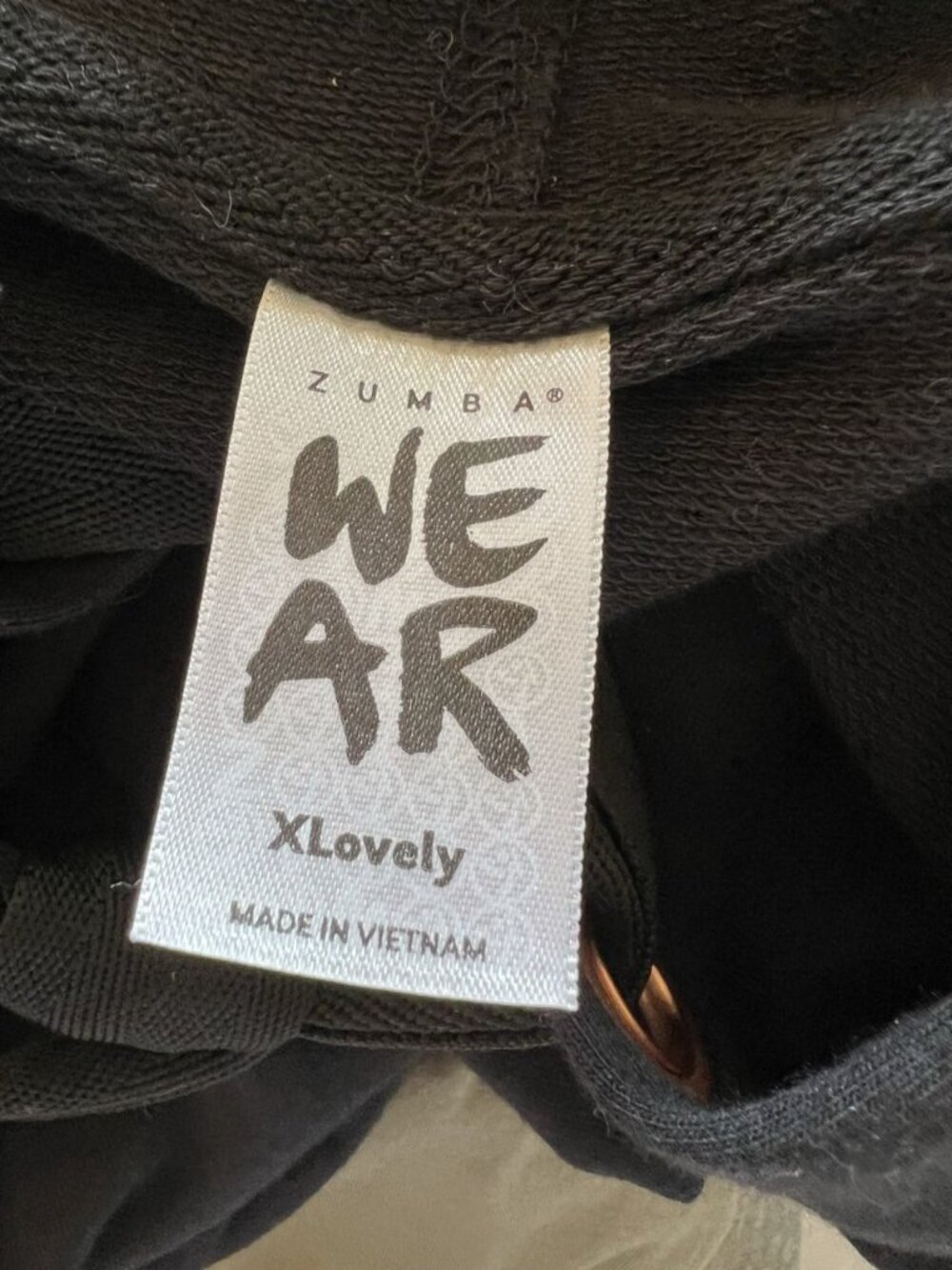 Zumba Wear XL Black Lace Up Pullover Hoodie Sweatshirt Oversized Zumba Lover - Picture 6 of 7
